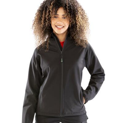 Result Genuine Recycled Ladies Three Layer Printable Hooded Soft Shell Jacket Thumbnail
