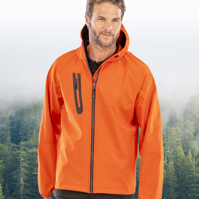 Result Recycled Three Layer Printable Hooded Soft Shell Jacket Thumbnail