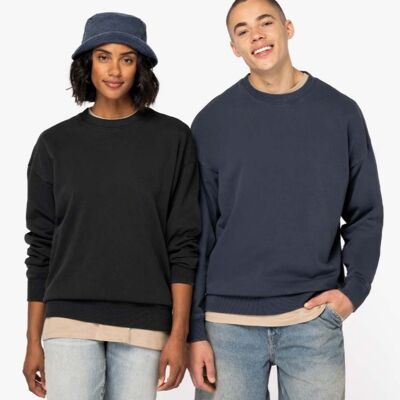 Native Spirit Unisex Washed Effect Oversize Sweatshirt Thumbnail