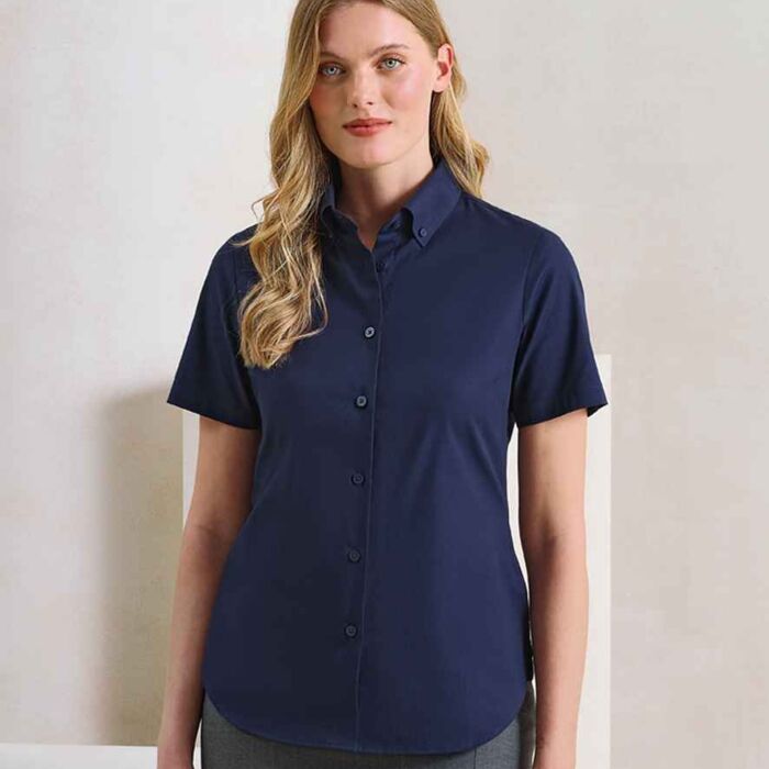 Premier Ladies Supreme Short Sleeve Oxford Shirt Thumbnail