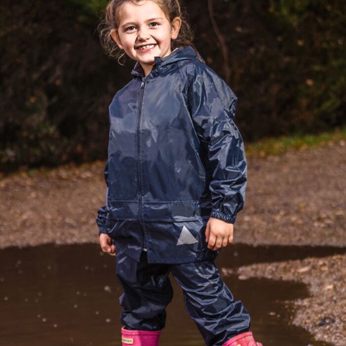 Result Kids Waterproof Jacket/Trouser Suit in Carry Bag Thumbnail