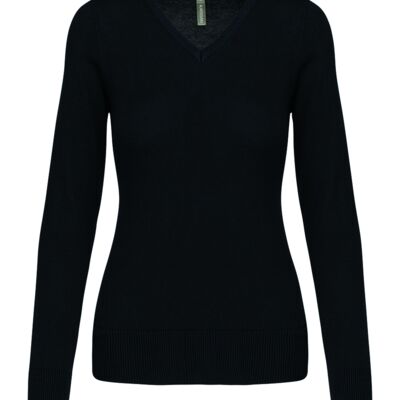 Kariban Ladies Cotton Acrylic V Neck Sweater Thumbnail