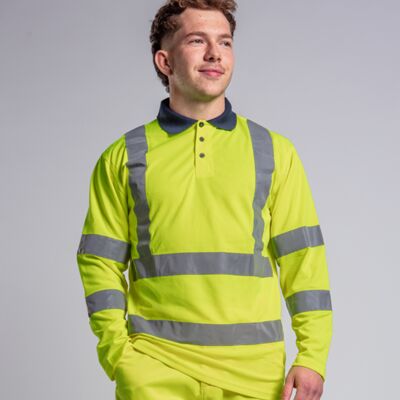 Pro RTX High Visibility Long Sleeve Polo Shirt Thumbnail