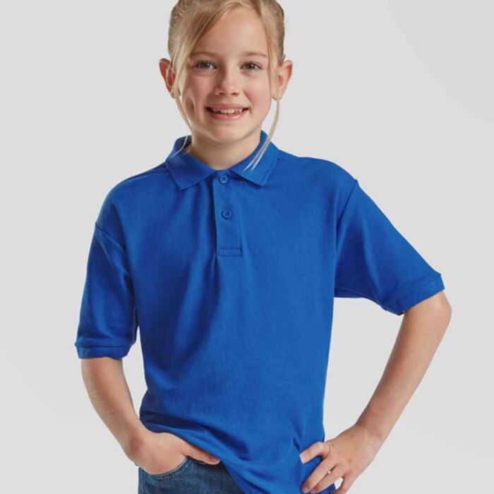 Fruit of the Loom Kids Poly/Cotton Piqué Polo Shirt Thumbnail