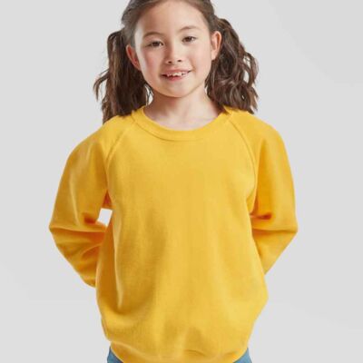 Fruit of the Loom Kids Classic Raglan Sweatshirt Thumbnail
